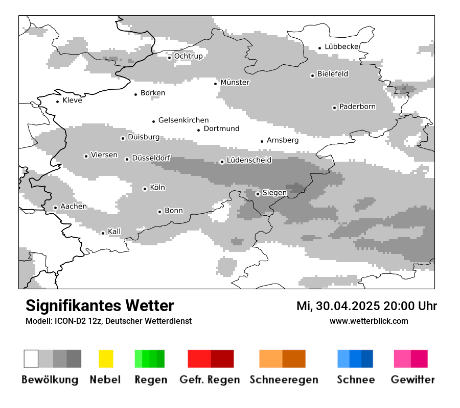 Modellkarten Signifikantes Wetter
