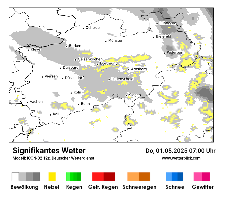 Modellkarten Signifikantes Wetter