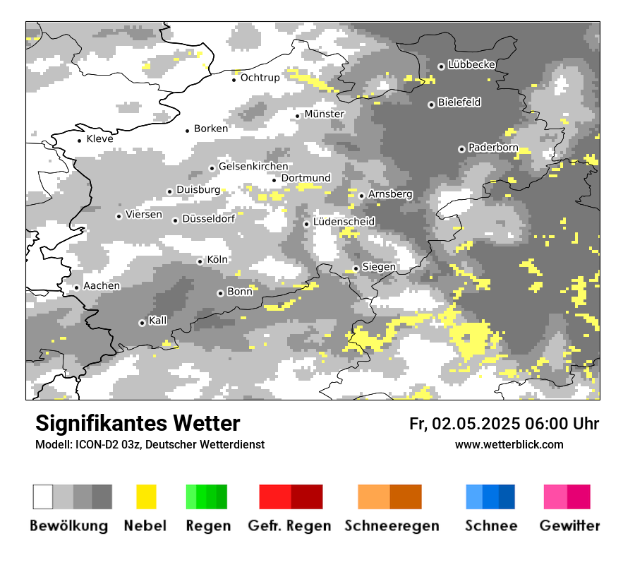 Modellkarten Signifikantes Wetter