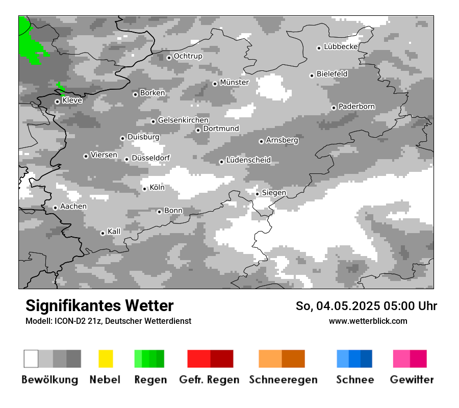 Modellkarten Signifikantes Wetter