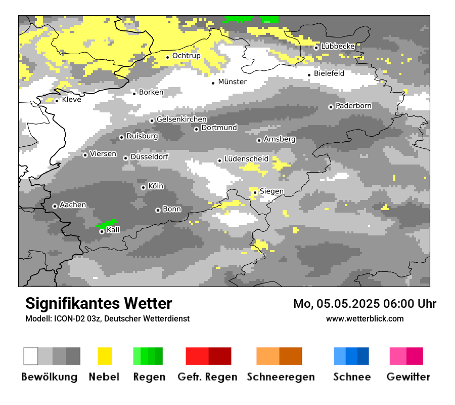 Modellkarten Signifikantes Wetter