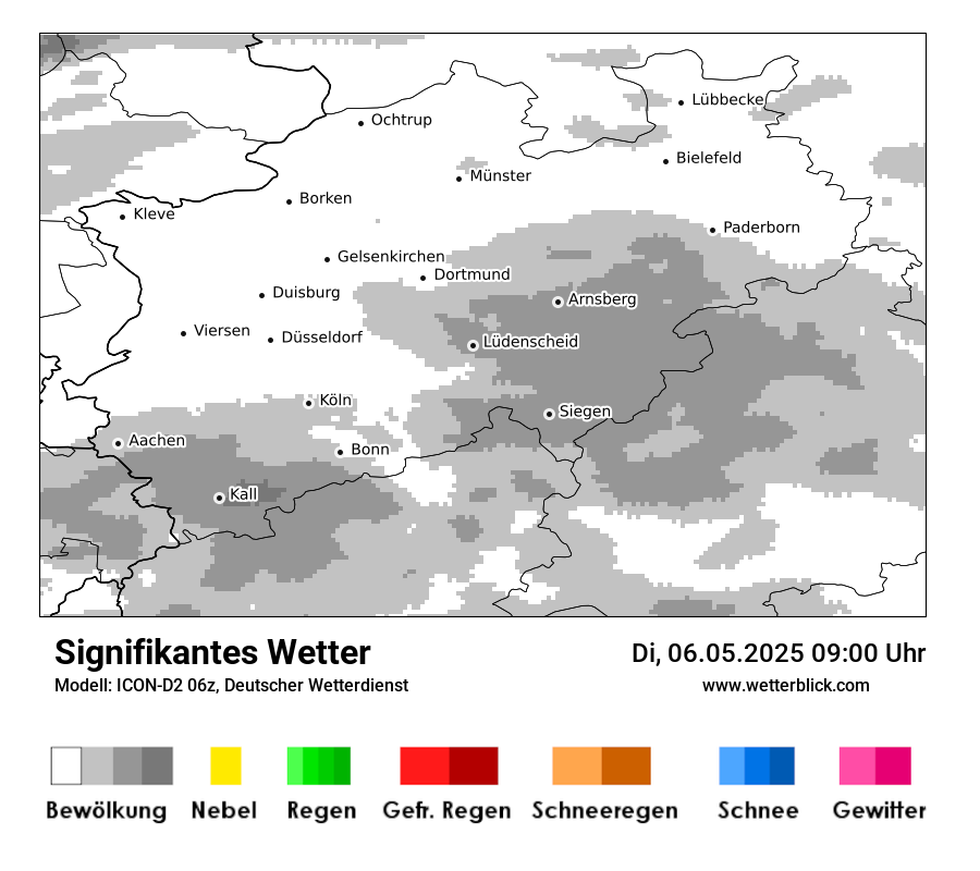 Modellkarten Signifikantes Wetter