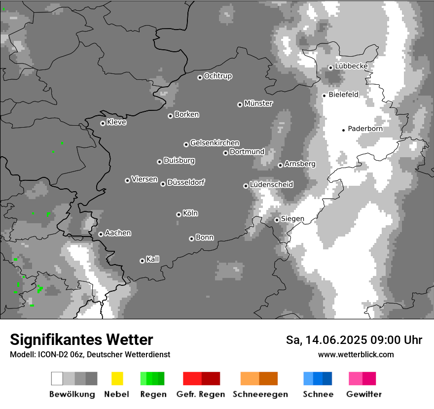 Modellkarten Signifikantes Wetter
