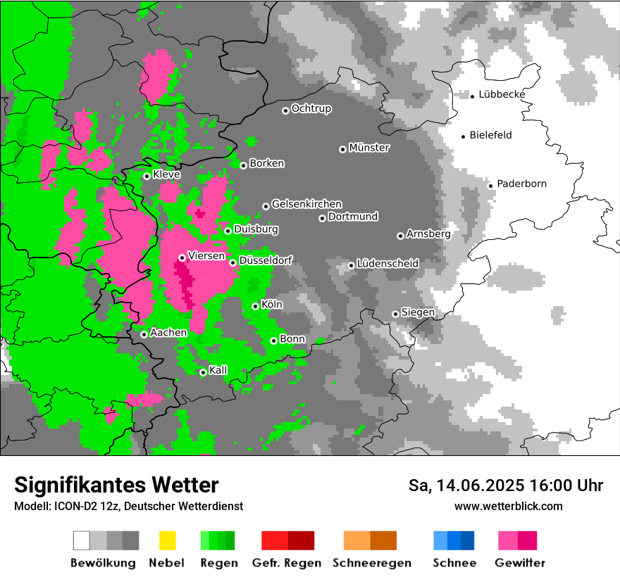 Modellkarten Signifikantes Wetter