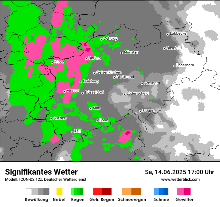 Modellkarten Signifikantes Wetter