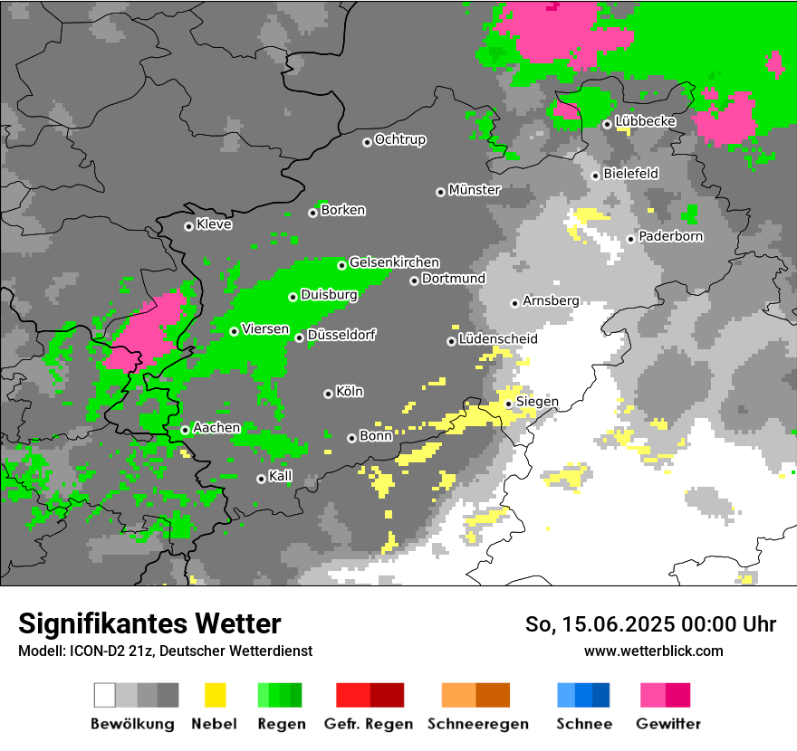 Modellkarten Signifikantes Wetter