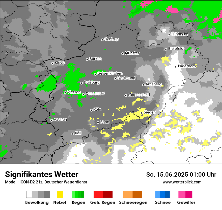 Modellkarten Signifikantes Wetter