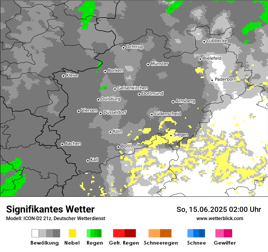 Modellkarten Signifikantes Wetter