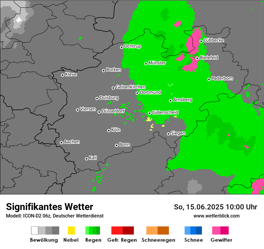 Modellkarten Signifikantes Wetter