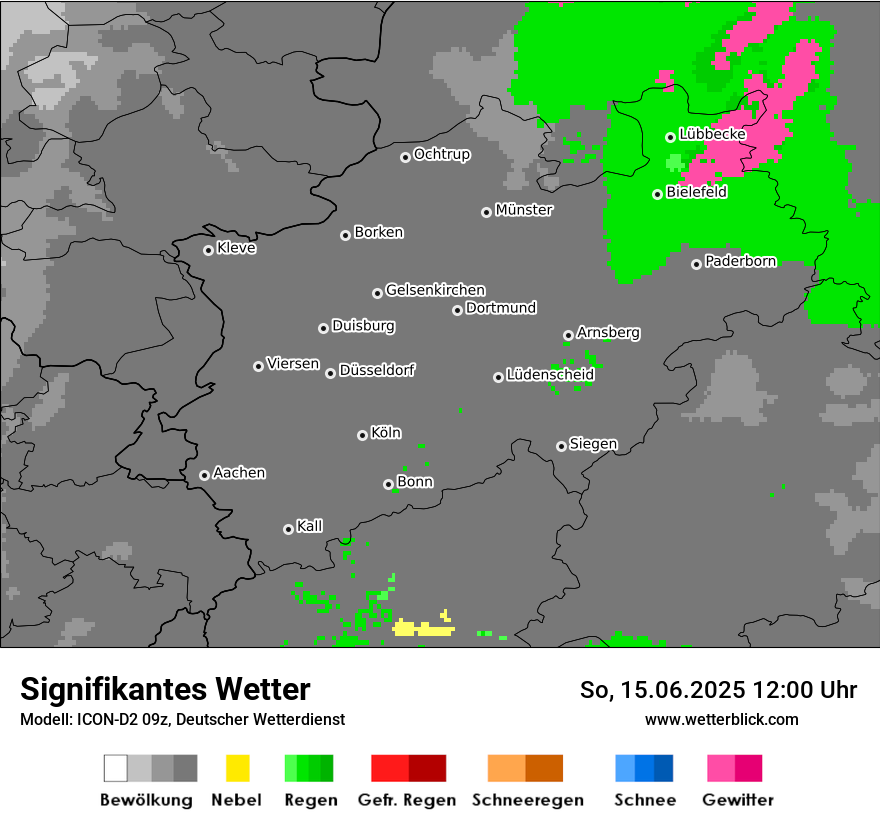 Modellkarten Signifikantes Wetter