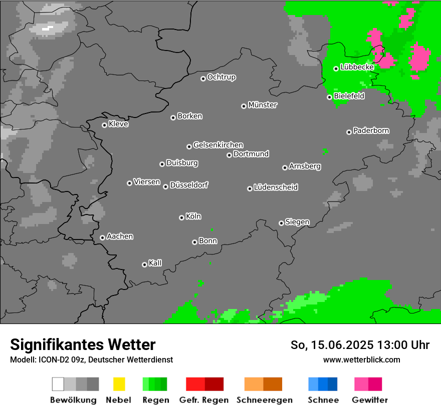 Modellkarten Signifikantes Wetter