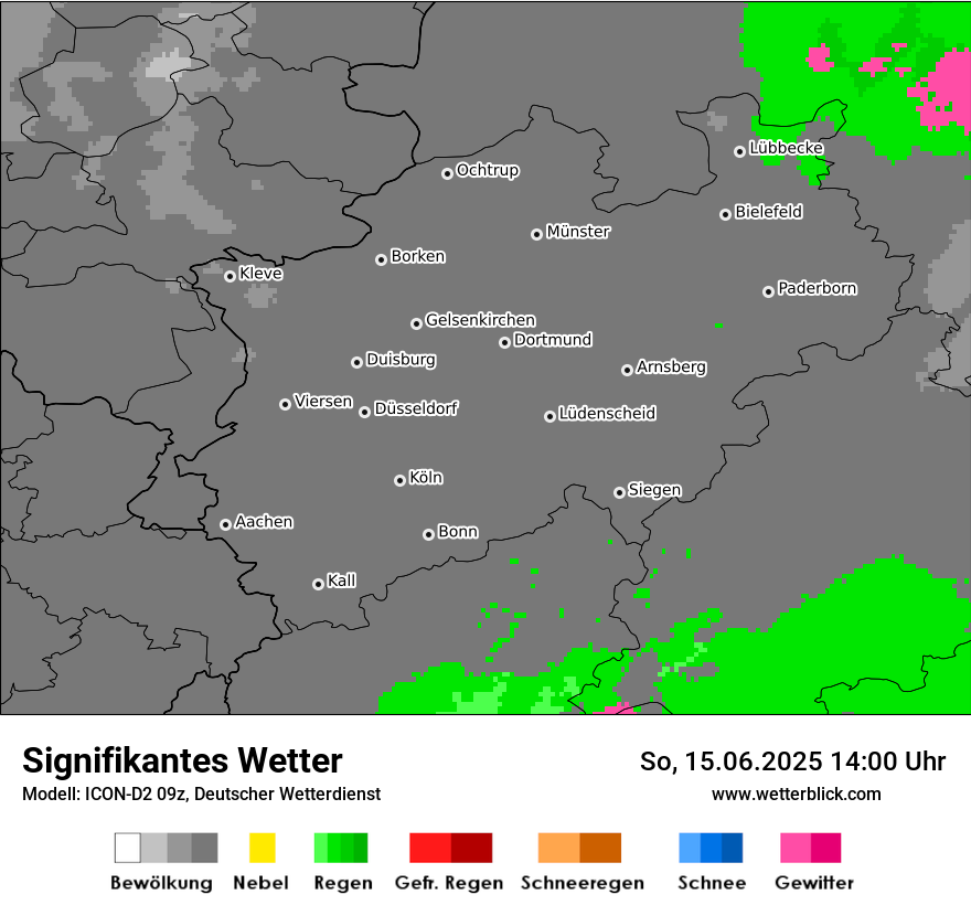 Modellkarten Signifikantes Wetter