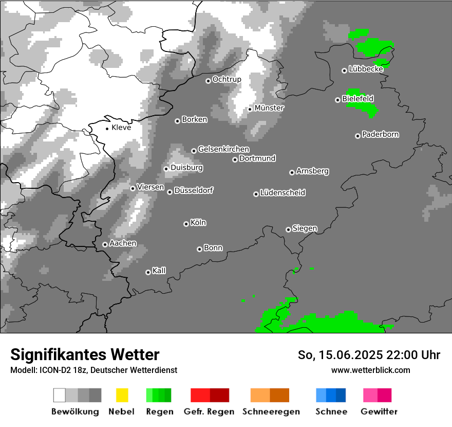 Modellkarten Signifikantes Wetter