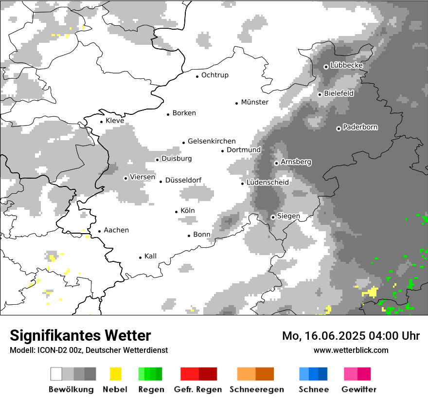 Modellkarten Signifikantes Wetter