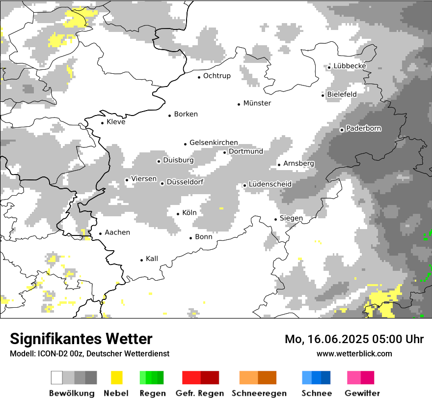 Modellkarten Signifikantes Wetter