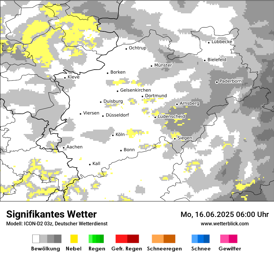 Modellkarten Signifikantes Wetter