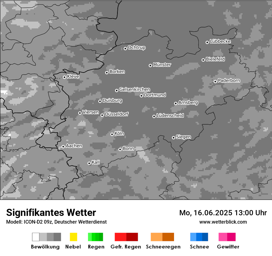Modellkarten Signifikantes Wetter