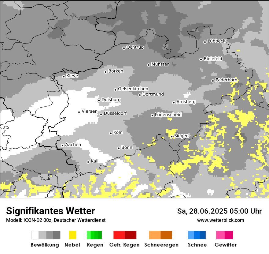Modellkarten Signifikantes Wetter
