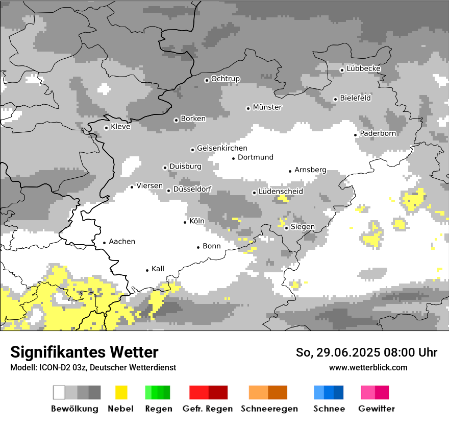 Modellkarten Signifikantes Wetter