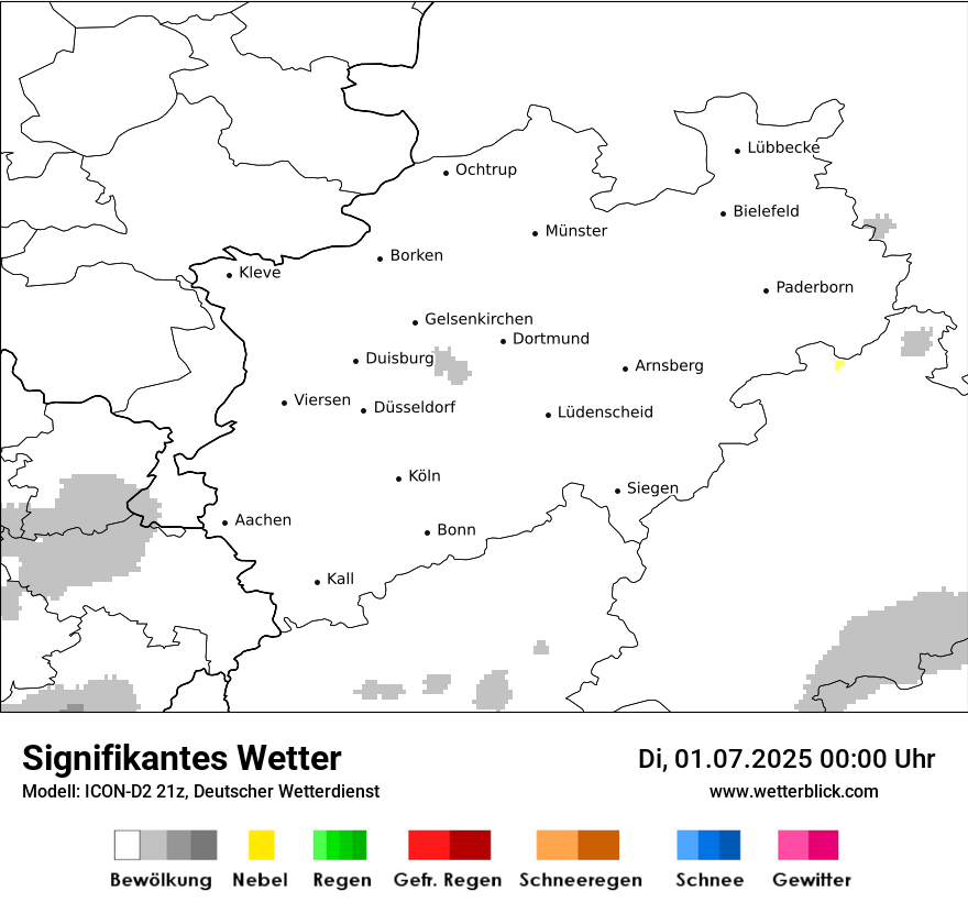 Modellkarten Signifikantes Wetter