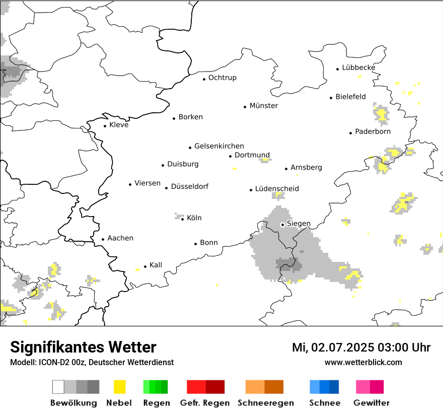 Modellkarten Signifikantes Wetter