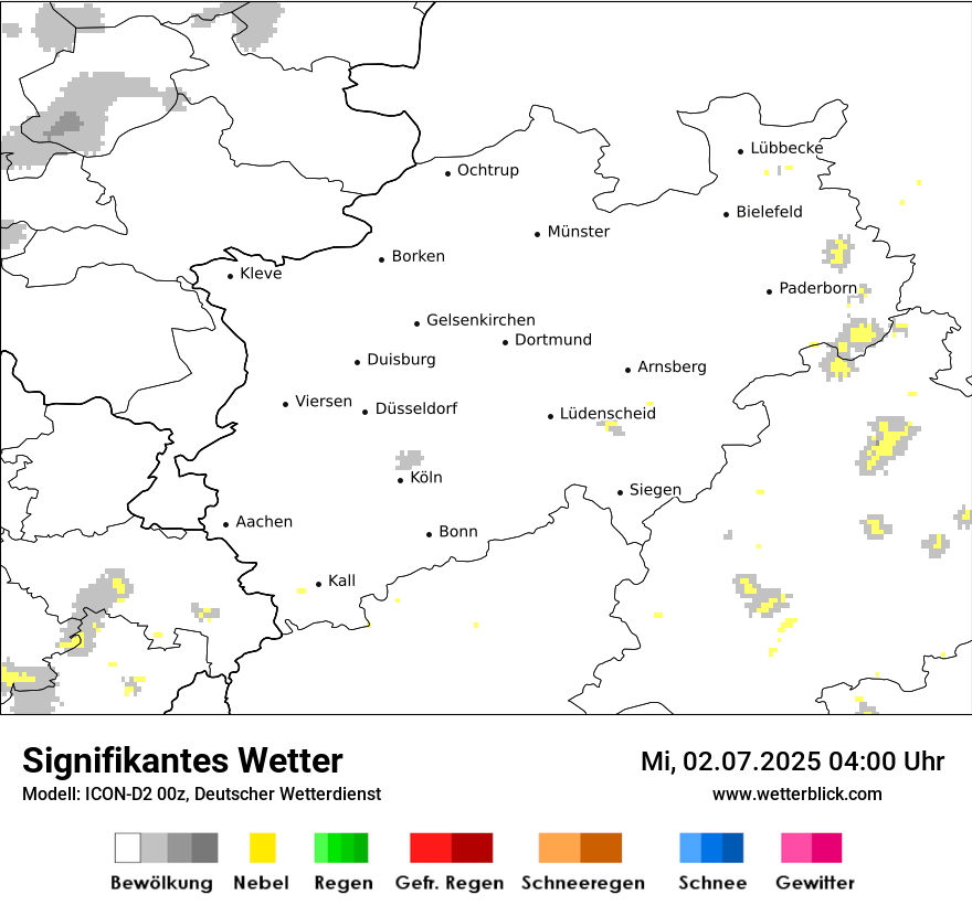 Modellkarten Signifikantes Wetter