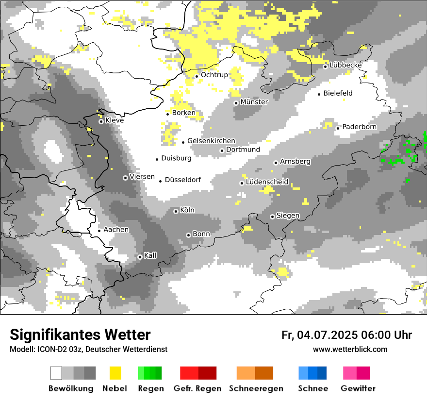 Modellkarten Signifikantes Wetter