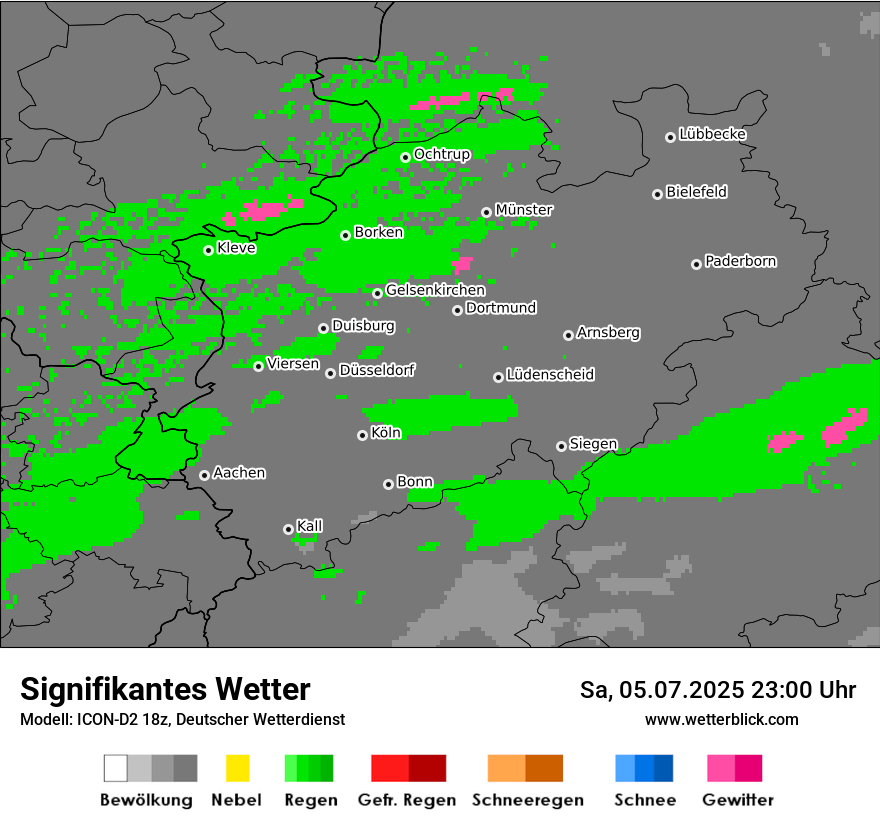 Modellkarten Signifikantes Wetter