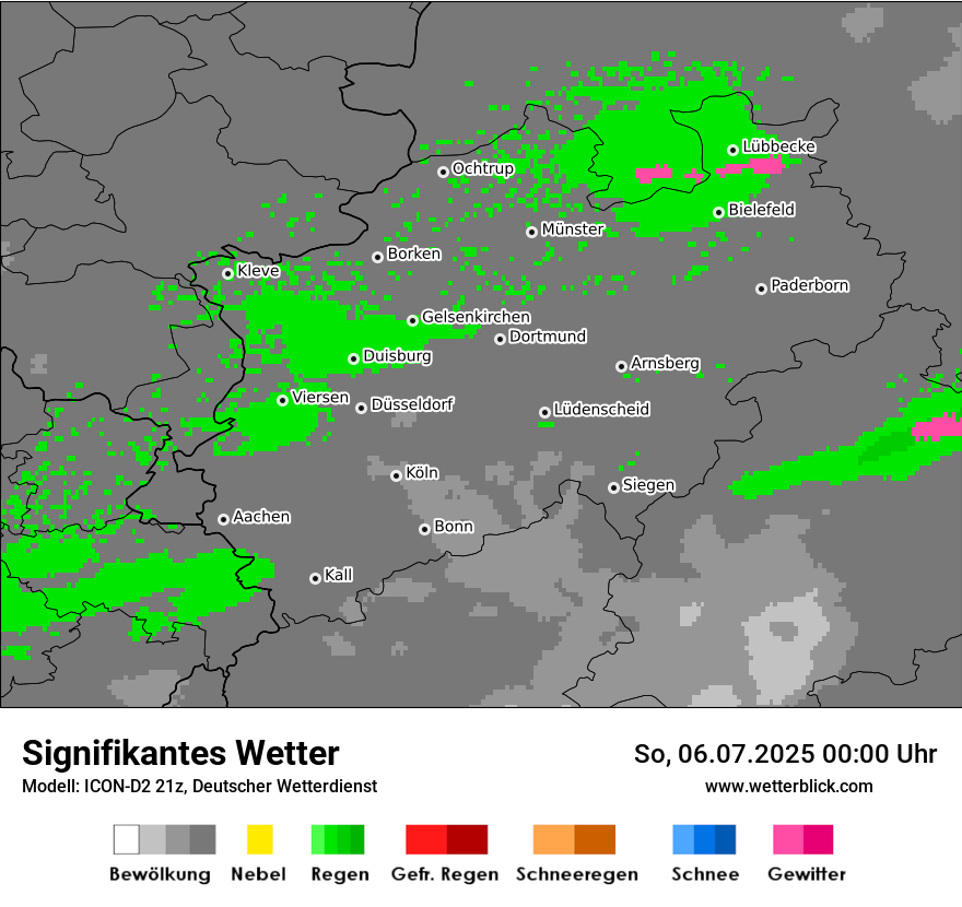 Modellkarten Signifikantes Wetter