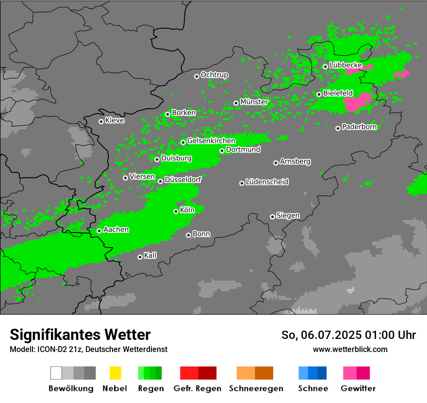 Modellkarten Signifikantes Wetter