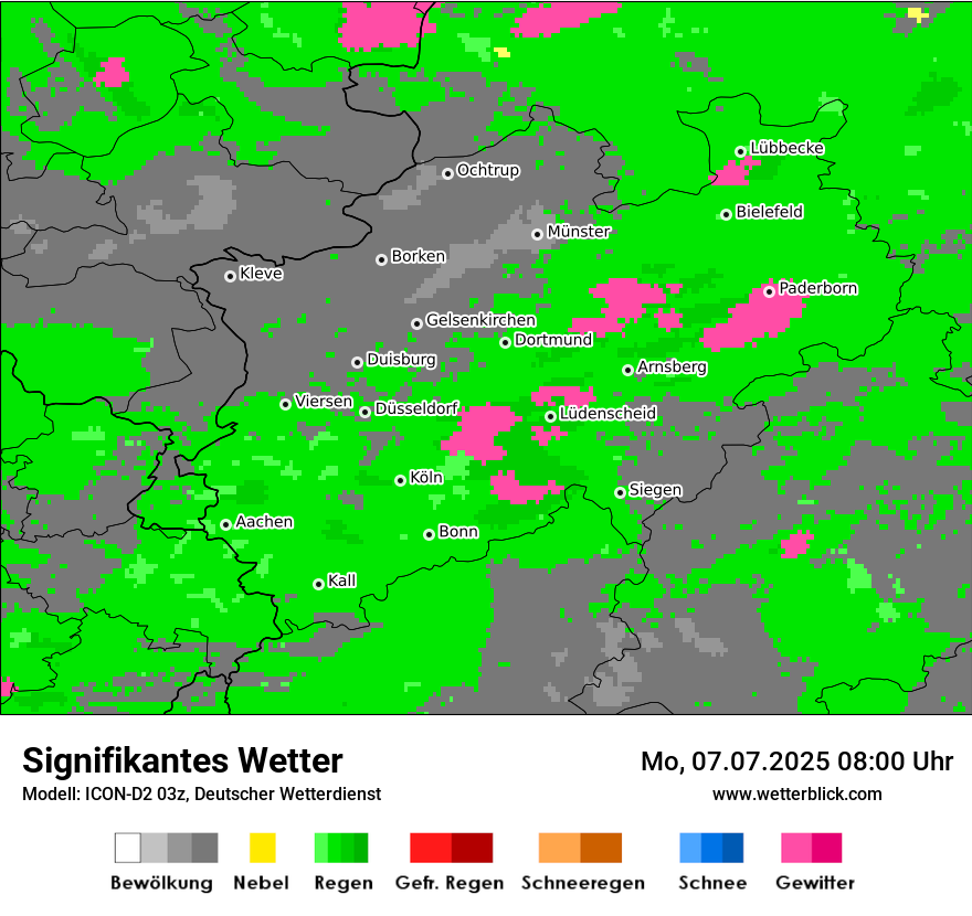 Modellkarten Signifikantes Wetter