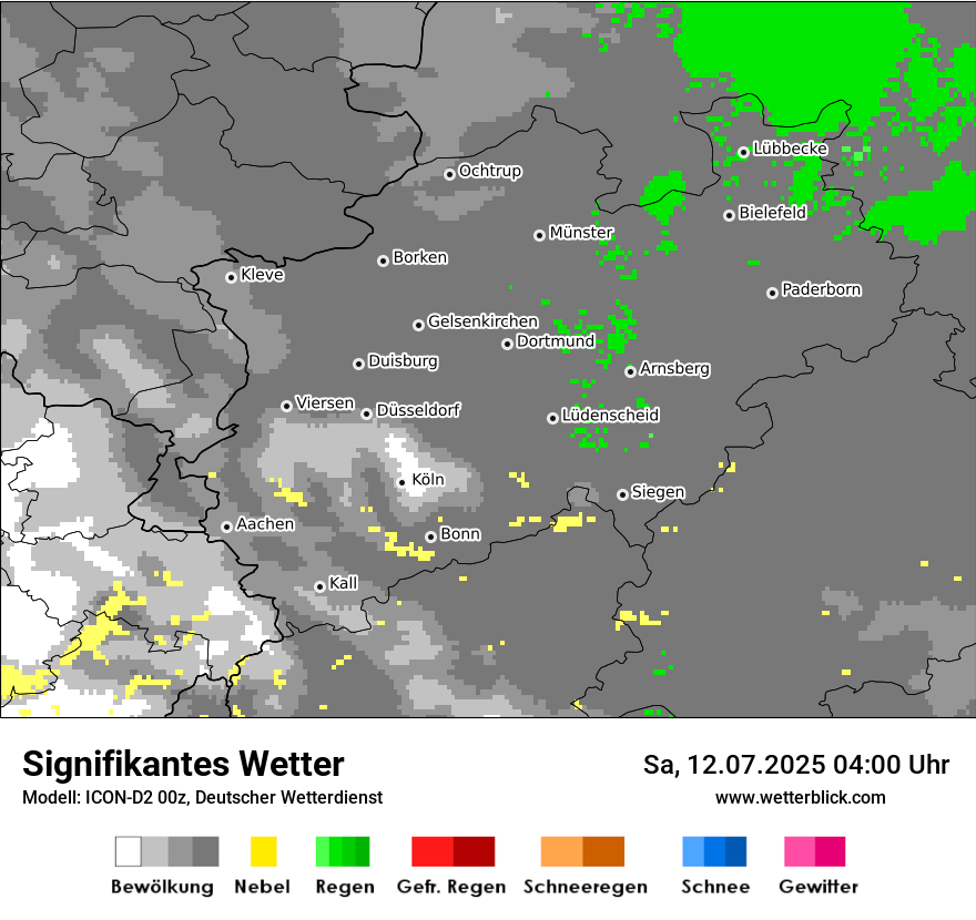 Modellkarten Signifikantes Wetter