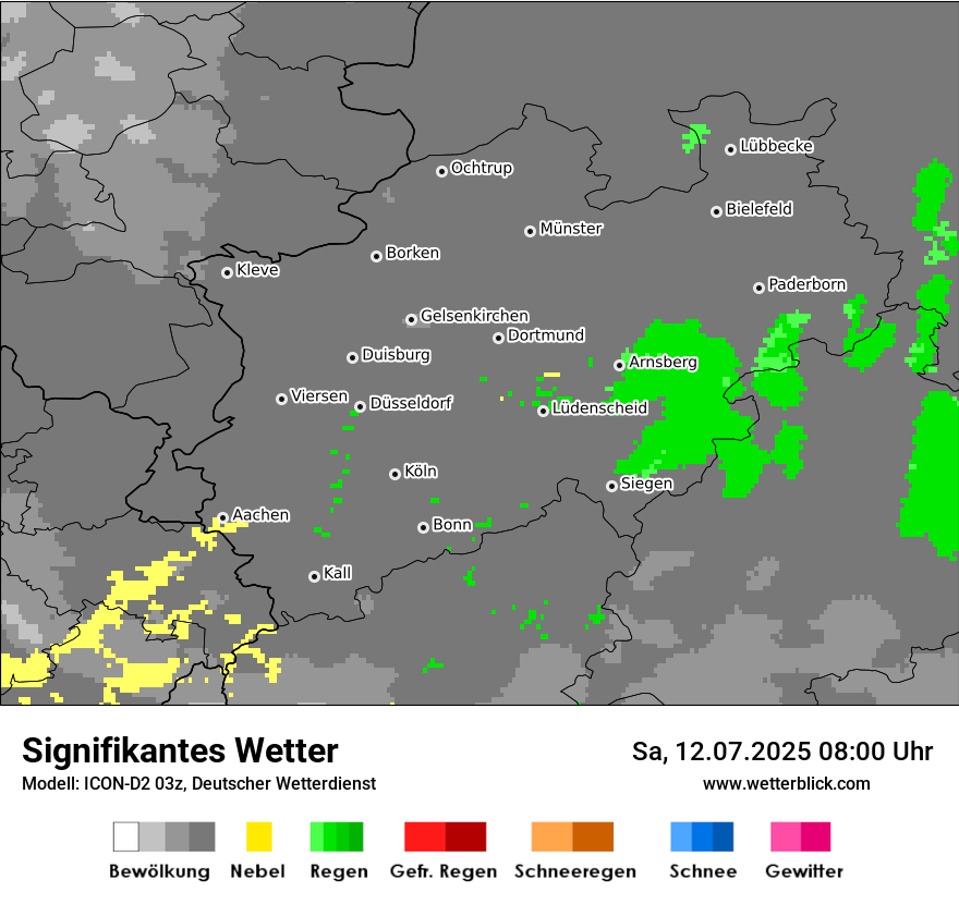 Modellkarten Signifikantes Wetter