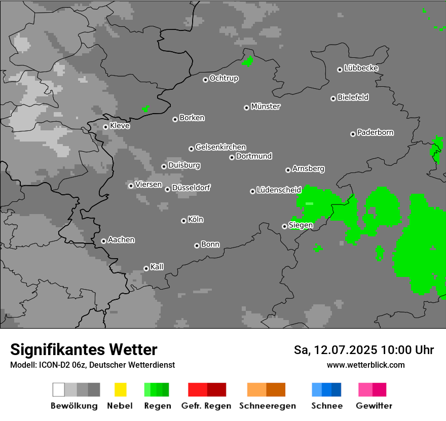 Modellkarten Signifikantes Wetter