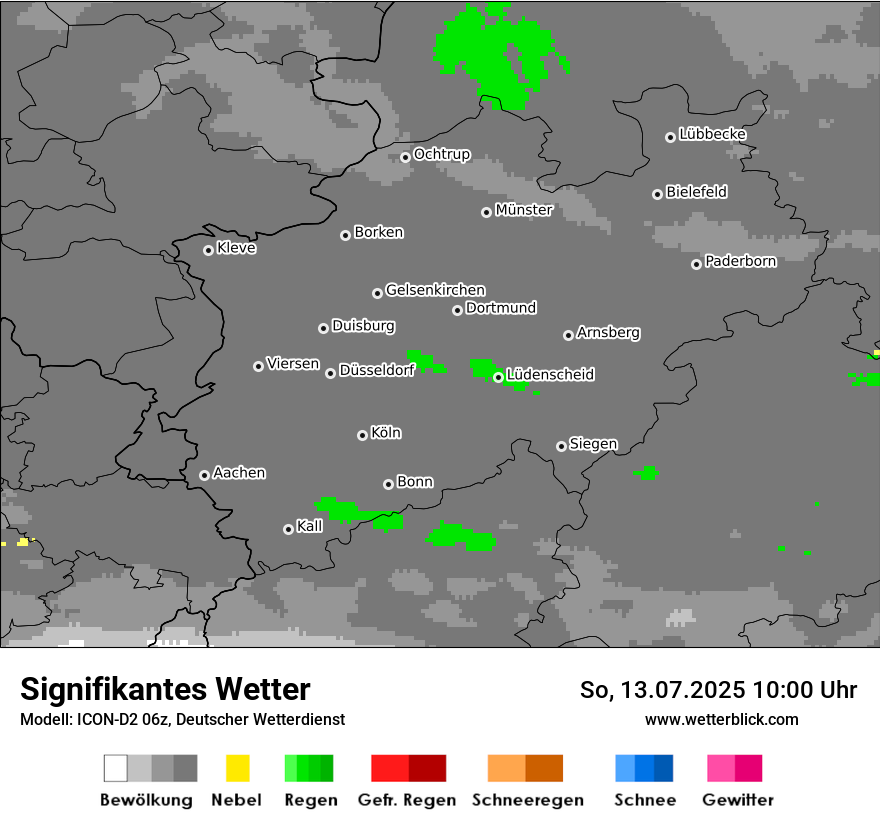 Modellkarten Signifikantes Wetter