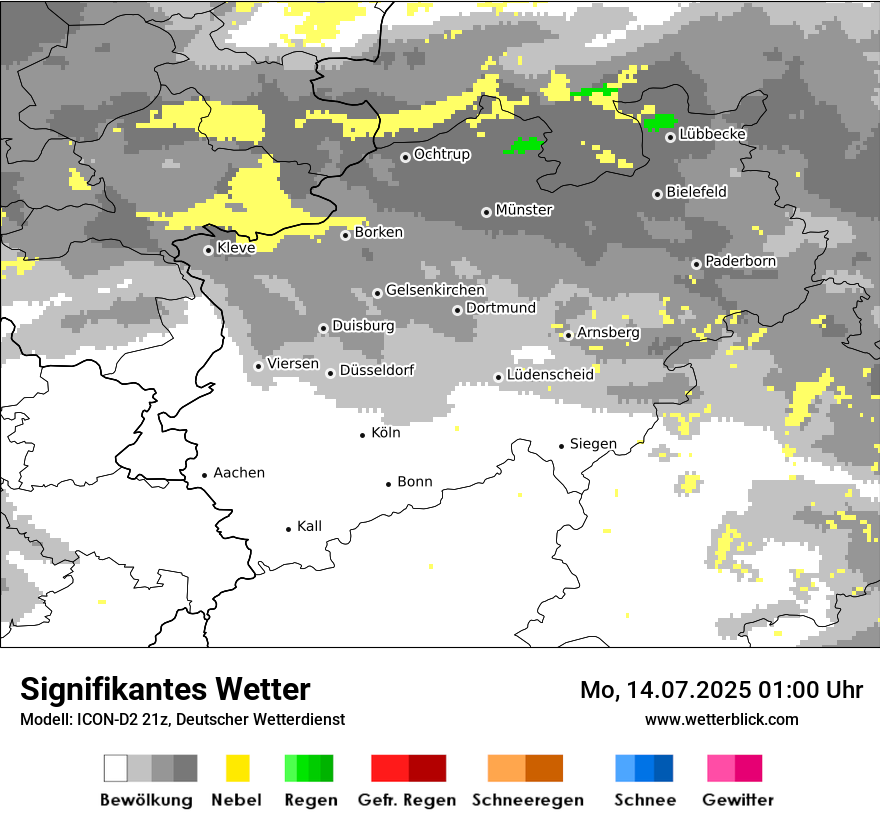 Modellkarten Signifikantes Wetter