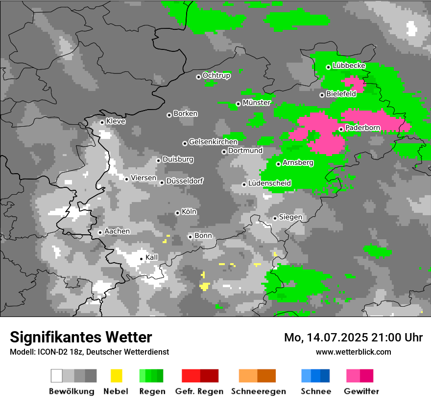 Modellkarten Signifikantes Wetter