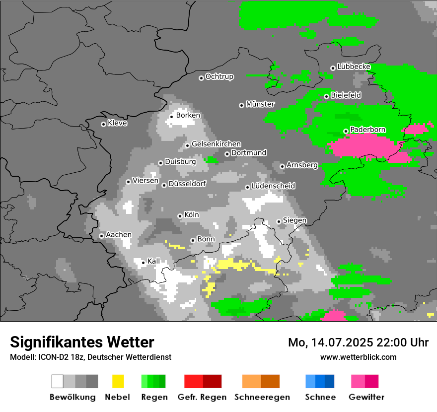 Modellkarten Signifikantes Wetter