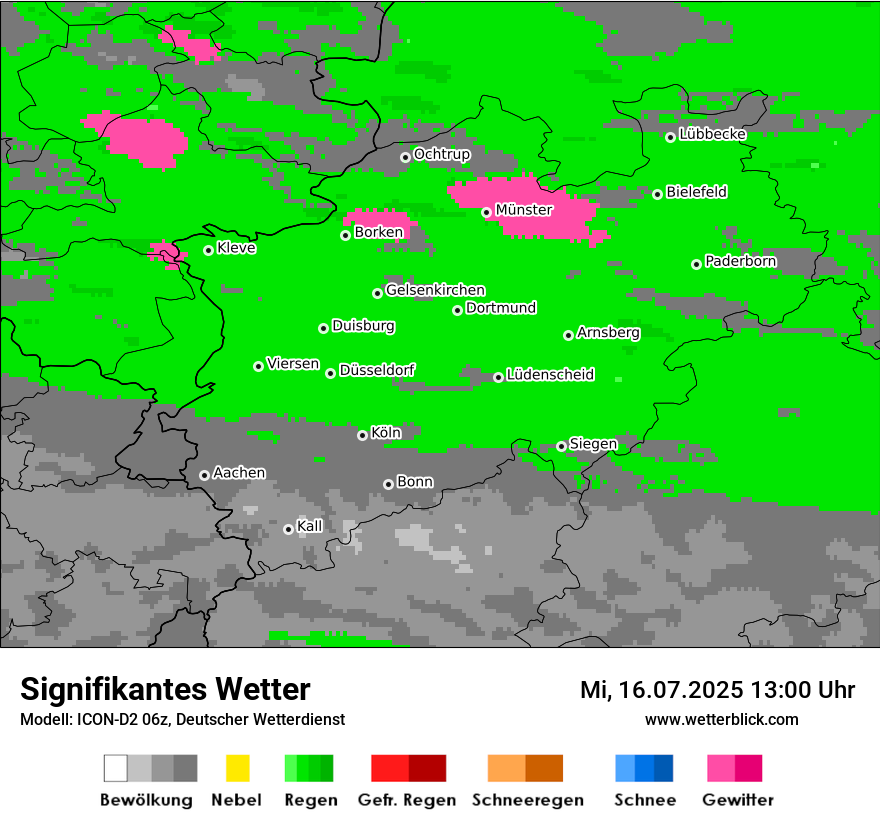 Modellkarten Signifikantes Wetter