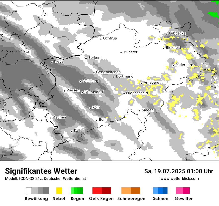 Modellkarten Signifikantes Wetter