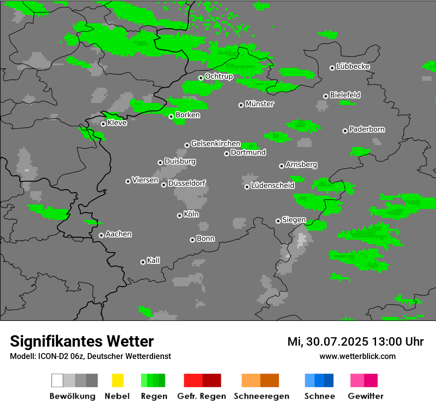 Modellkarten Signifikantes Wetter