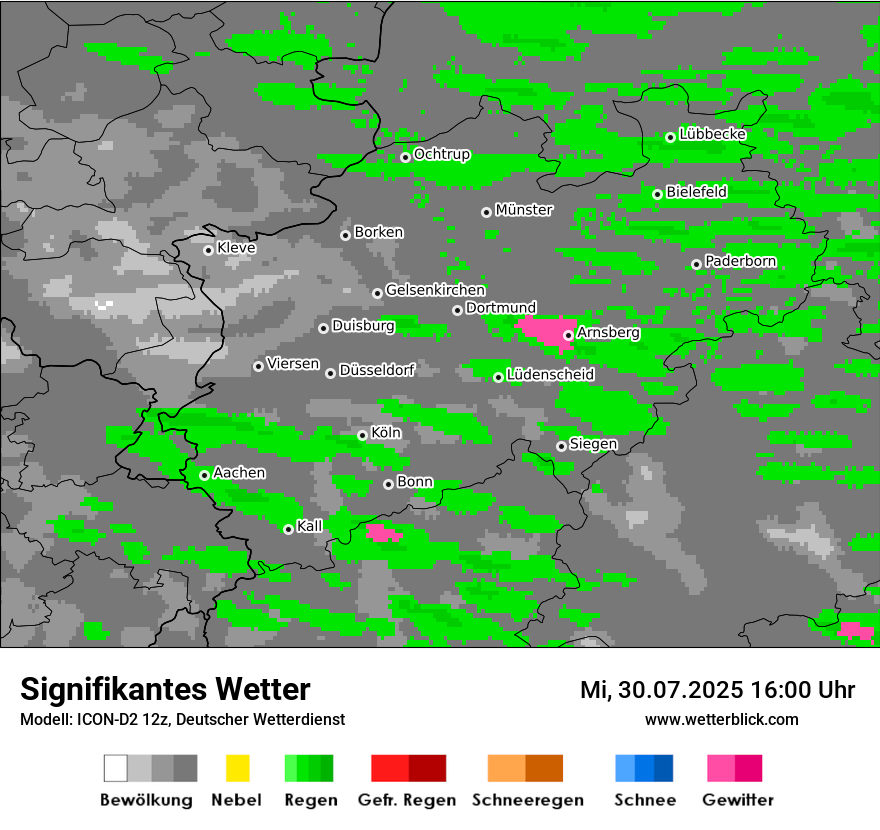 Modellkarten Signifikantes Wetter