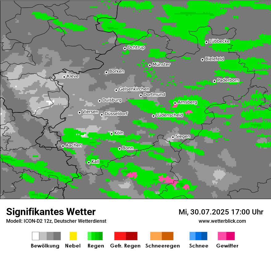 Modellkarten Signifikantes Wetter