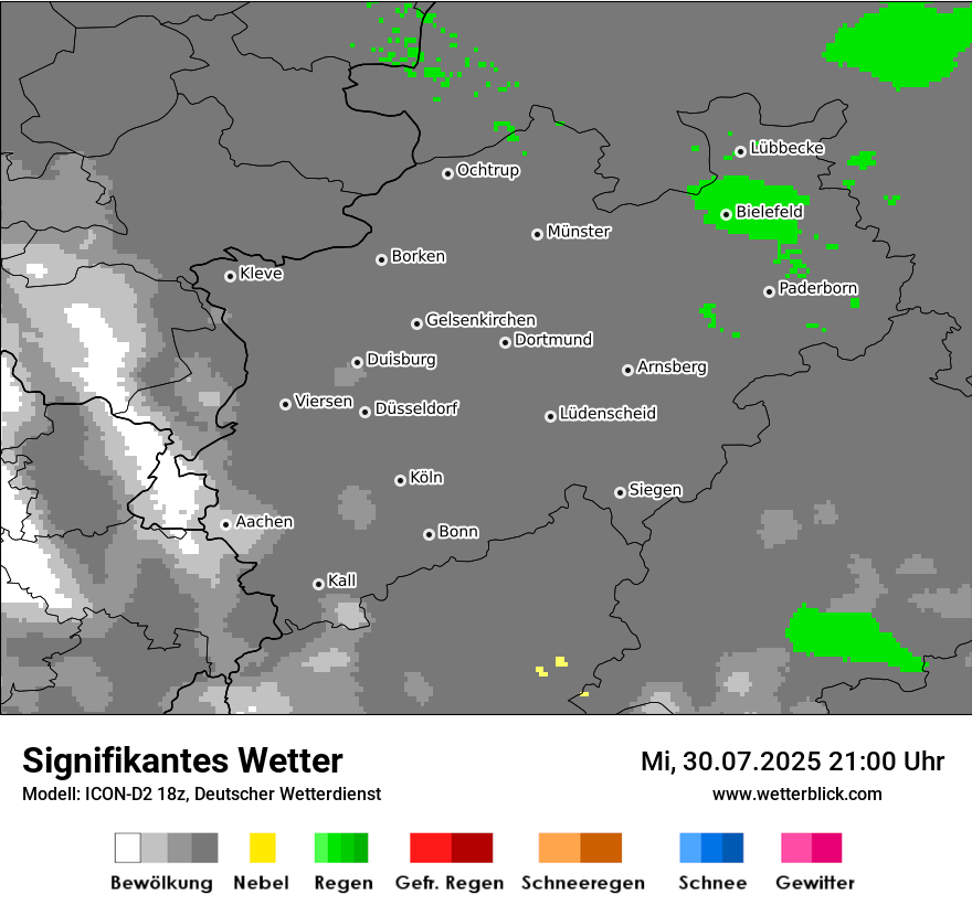 Modellkarten Signifikantes Wetter