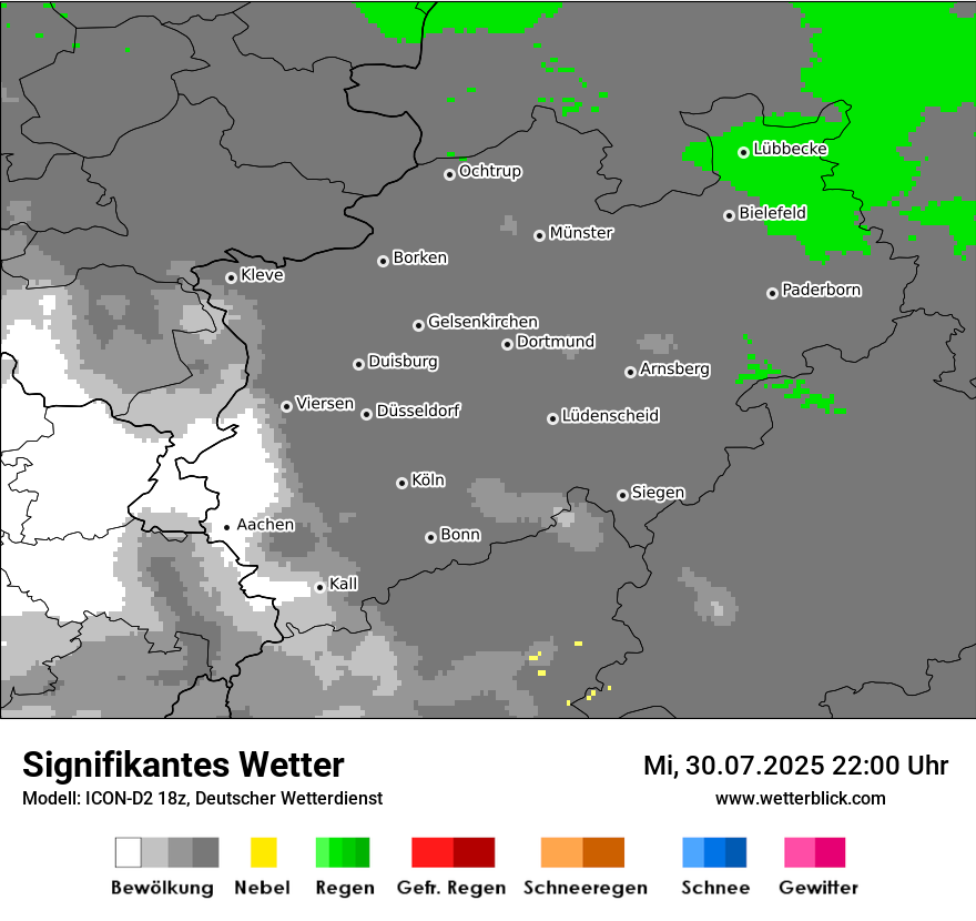 Modellkarten Signifikantes Wetter