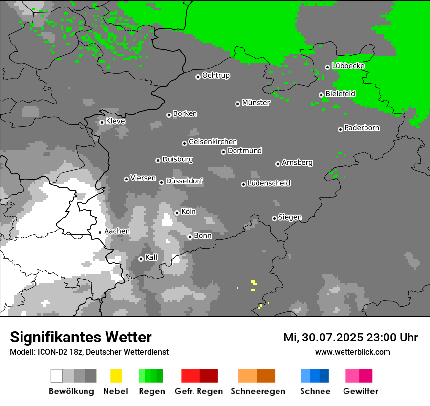 Modellkarten Signifikantes Wetter