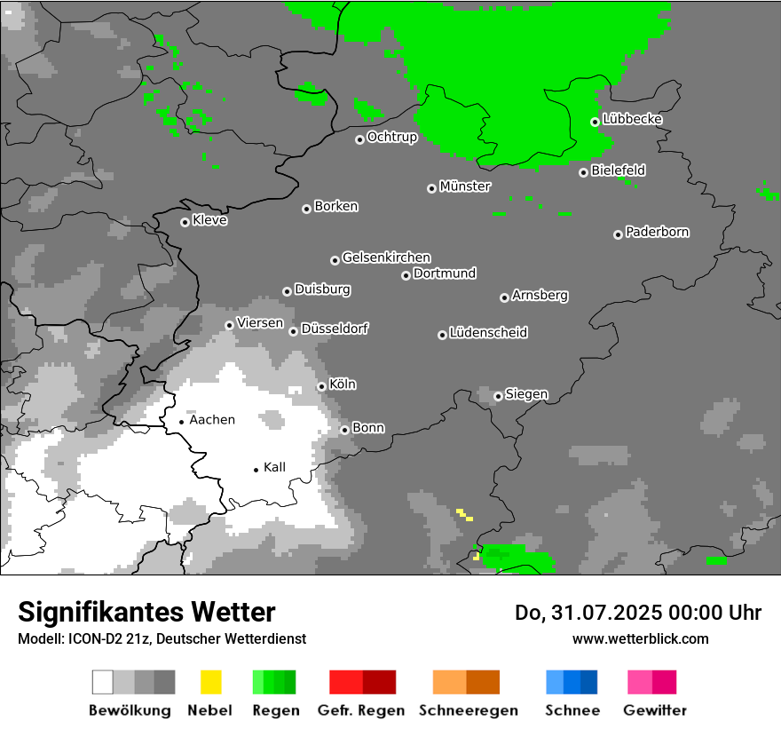 Modellkarten Signifikantes Wetter