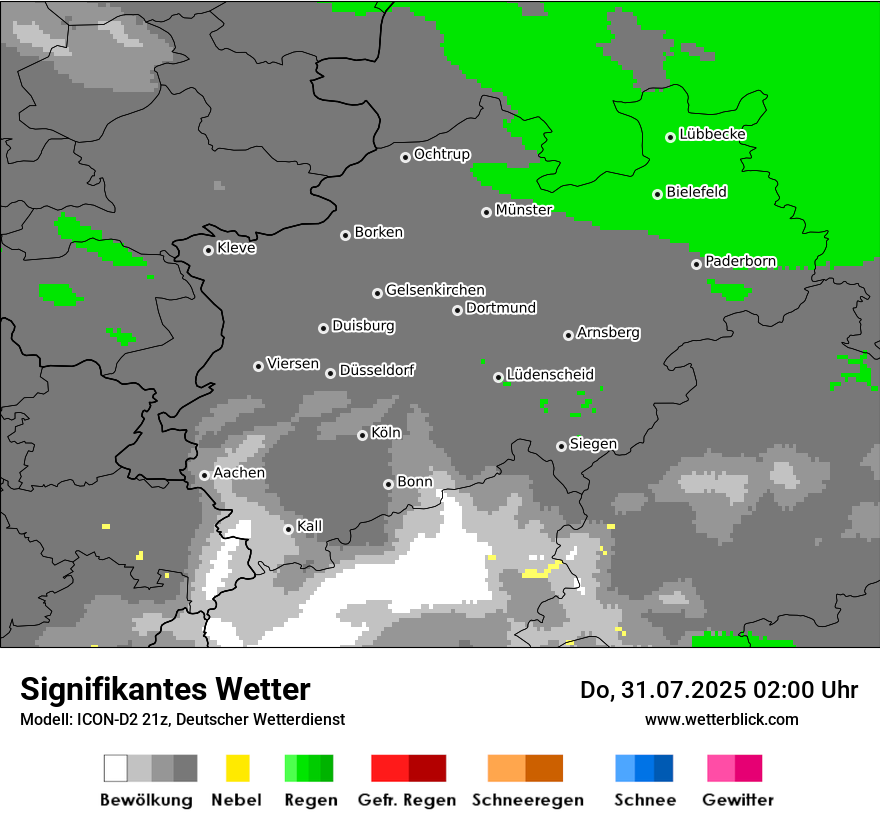 Modellkarten Signifikantes Wetter