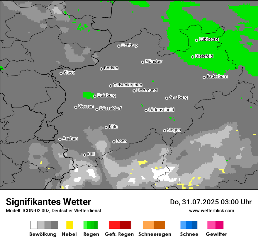 Modellkarten Signifikantes Wetter