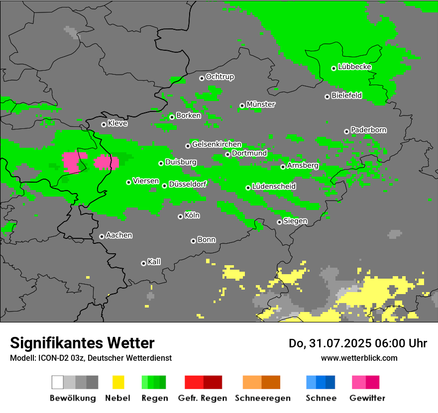 Modellkarten Signifikantes Wetter